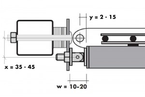 Tube door closer RTS Surface installation with casing