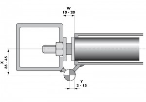 Einbau des Rohrtürschließers in Aluminium- und Stahltüren