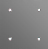 Edelstahldecke mit integrierten LED-Spots